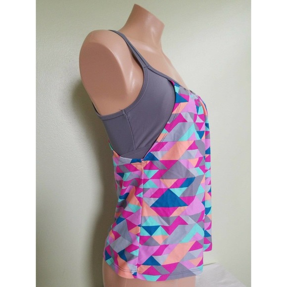 Go by Gossip Triangle Tango layered tankini top and swim skirt set size L - Picture 4 of 9